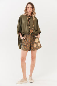 Yacamim B31 Loose Moss Green Tunic