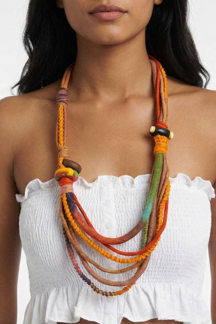 Yacamim Handmade Colorful Rope Necklace #812