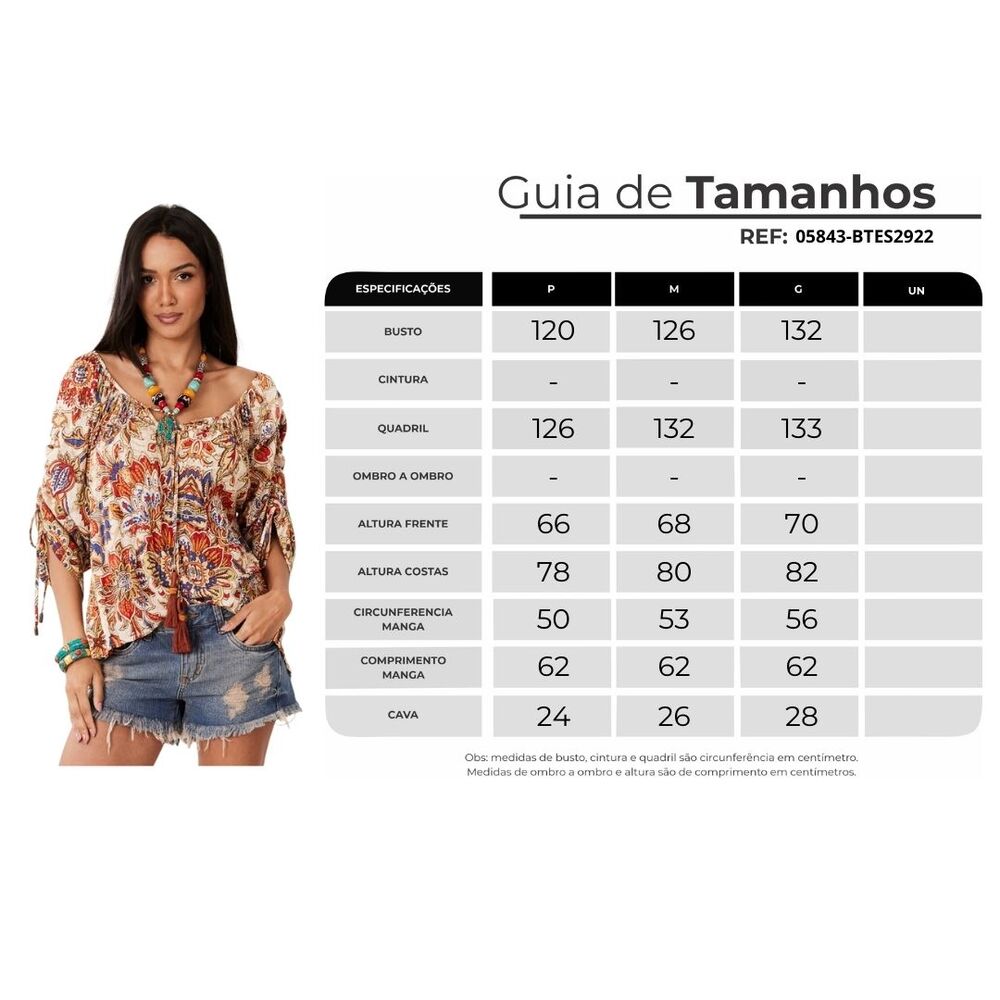 Yacamim B5 Beige Printed Gypsy Blouse with Long Sleeves