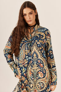 Yacamim Paisley Print Midi Shirt P1