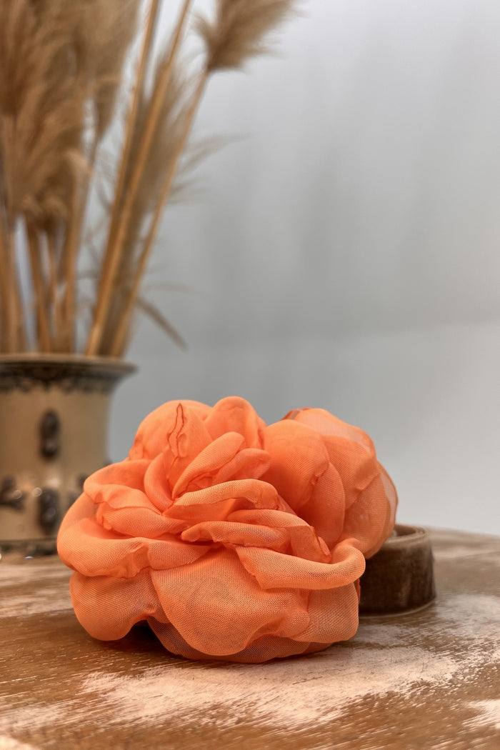 Orange Flower Choker Necklace #264