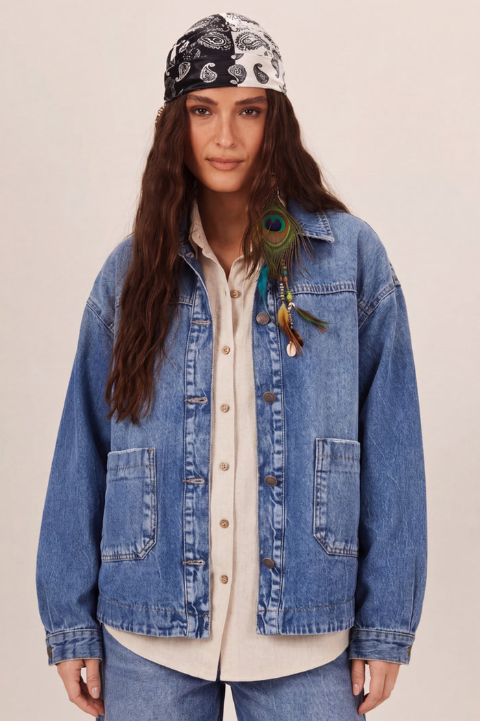 Jaqueta Jeans Azul Yacamim K6
