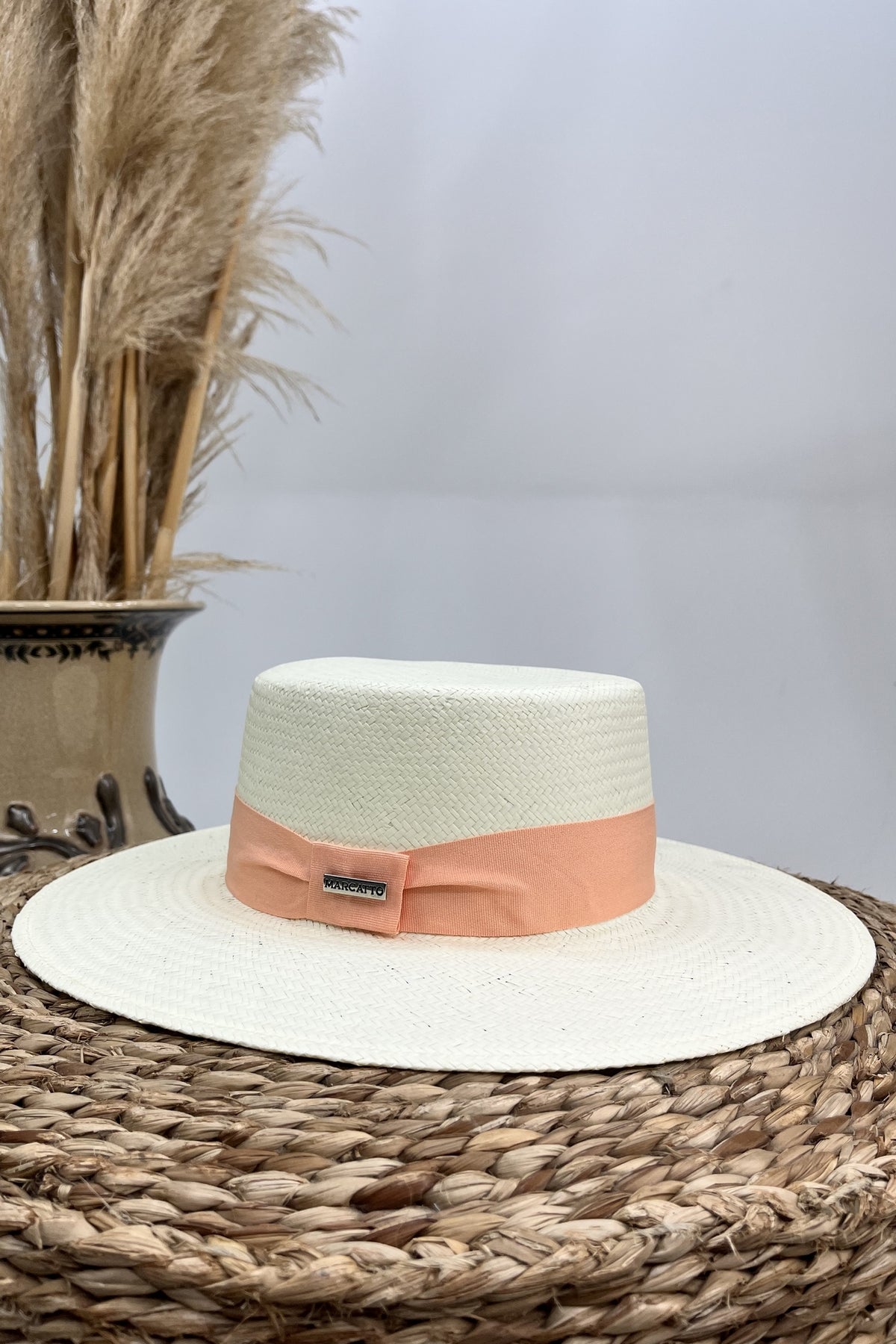 Marcatto Straw Hat with Guava Yacamim Band #2