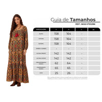 Vestido Longo Manga Longa Estampado Yacamim D1