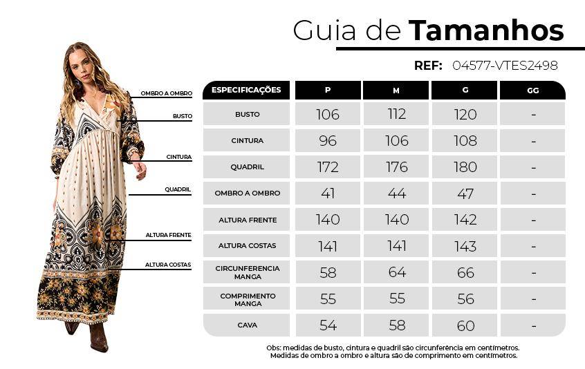 Yacamim Beige Printed Long Dress with Puffy Sleeves