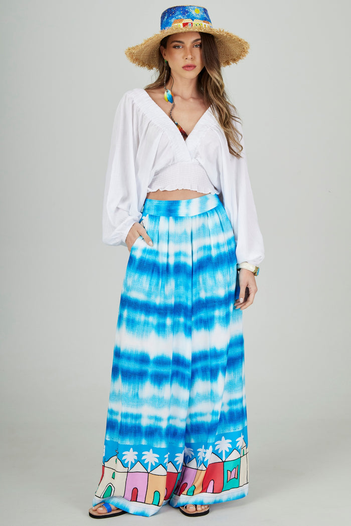 Oxente Sarouel Wide-Leg Trousers Bahêa Yacamim Q2 Collection