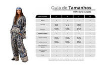 Yacamim A20 Blue Paisley Print Wide-Leg Pants with Pockets