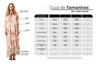 Yacamim E15 Light Rosé Printed Long Dress with Lace Detail