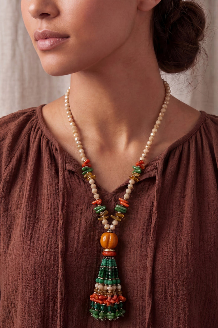 Necklace with Charms and Beads #1027
