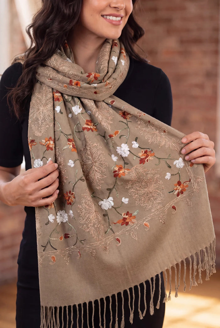 Pashmina Cashmere Brown Yacamim #1099