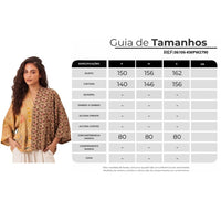 Kimono Curto Marrom Patchwork Yacamim J6