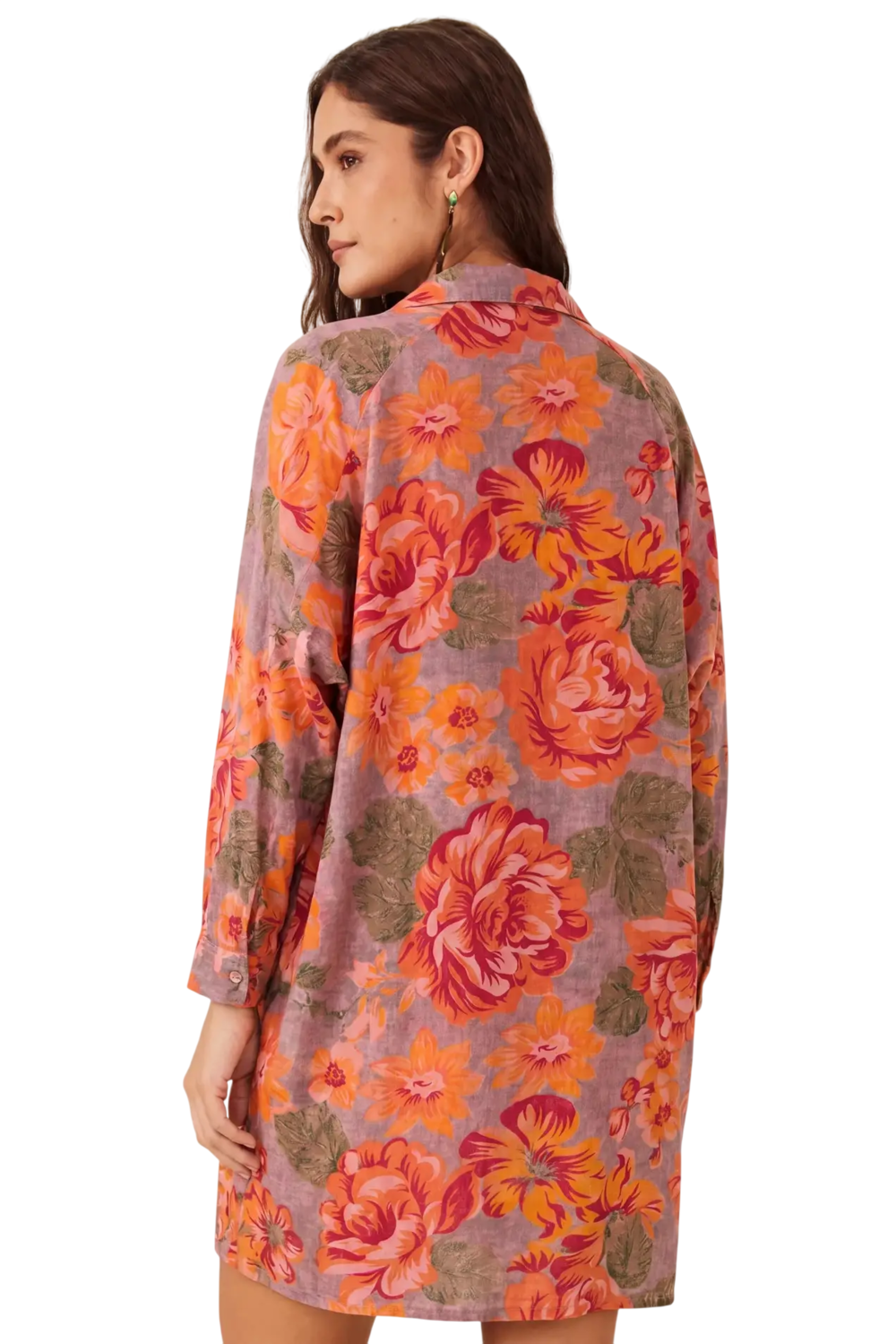 Pink Gold Black Long-Sleeved Chemise Yacamim R8