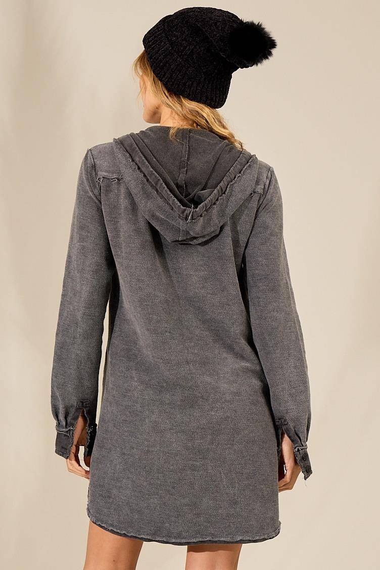 Yacamim Graphite Long Hoodie