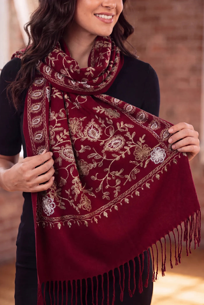 Pashmina Cashmere Bordeaux Yacamim #1100
