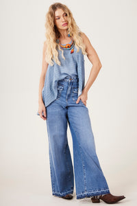 Blue Yacamim H1 Wide-Leg Jeans