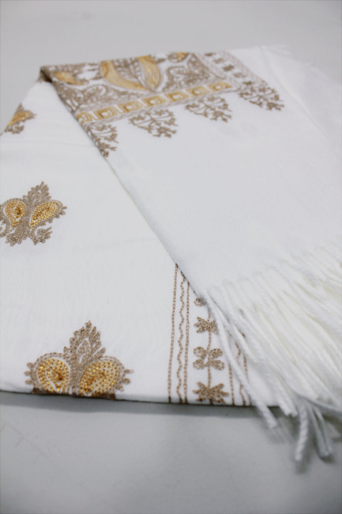 Yacamim White Cashmere Scarf #726