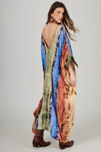 Kaftan Long Tie-Dye Digital Colorful Yacamim J8