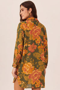 Chemise Amplo Estampado Ouro Preto Yacamim T6