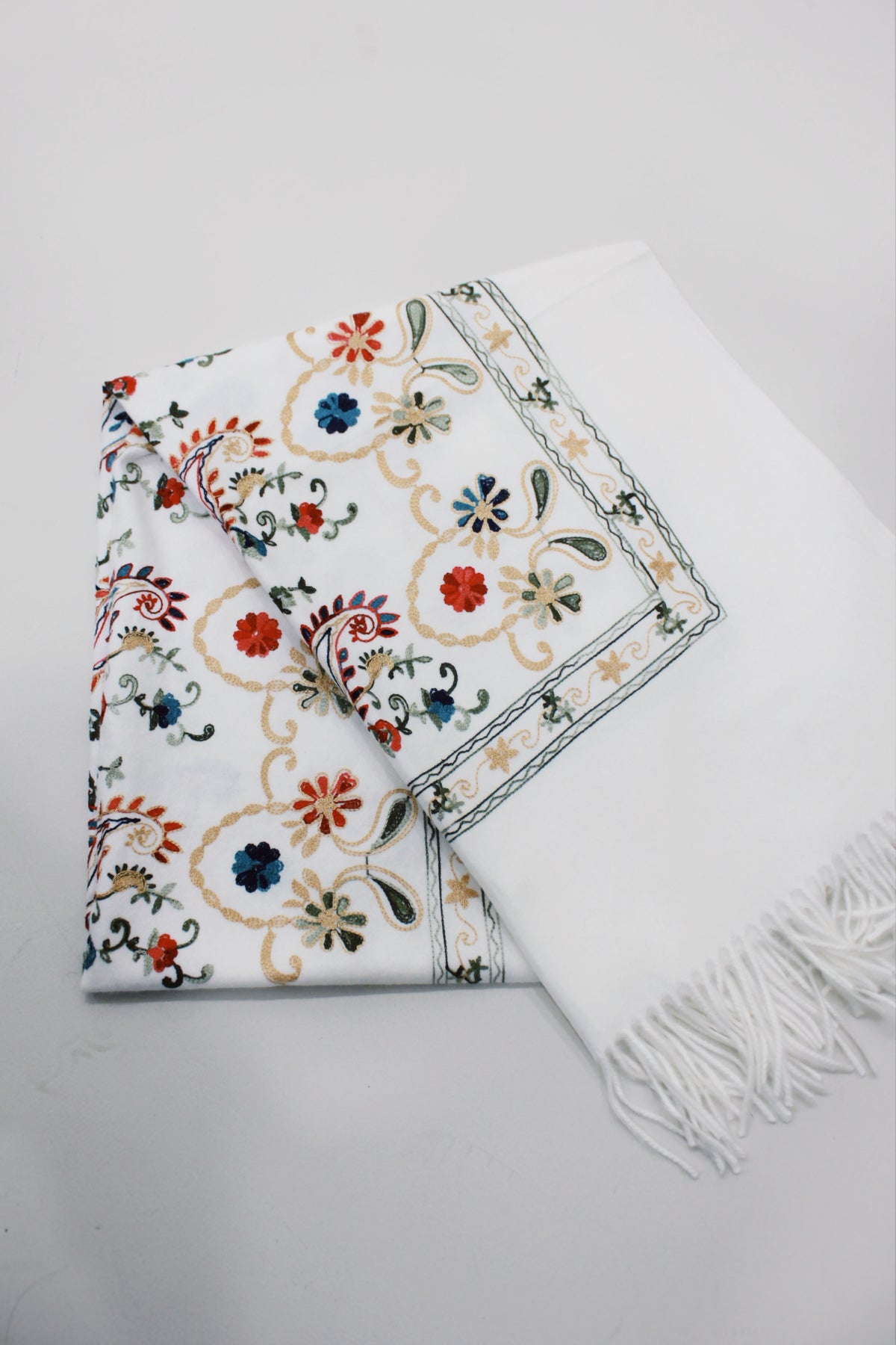 Yacamim White Cashmere Scarf #727