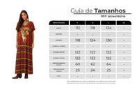 Vestido Midi De Viscolinho Terracota Estampado Yacamim E4