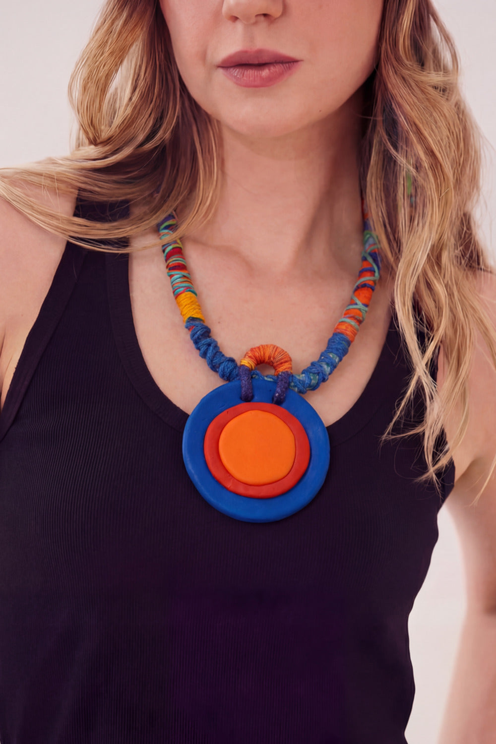 Handmade Colorful String Necklace Yacamim #994