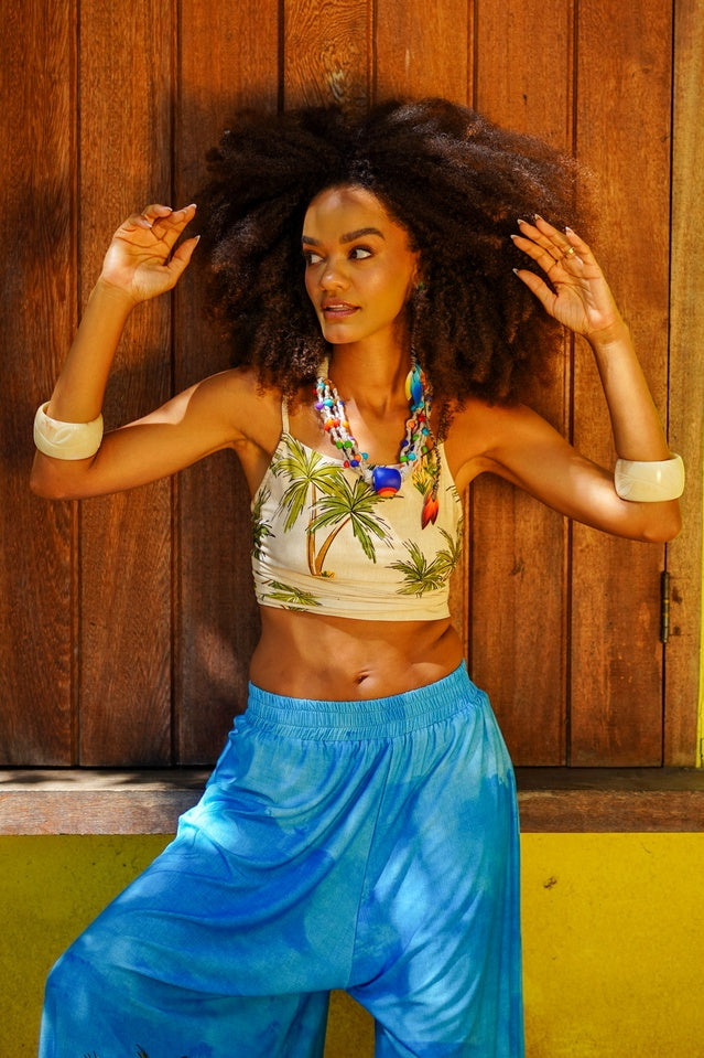 Yacamim Bahêa Collection Cocada Beige Cropped Top Q5