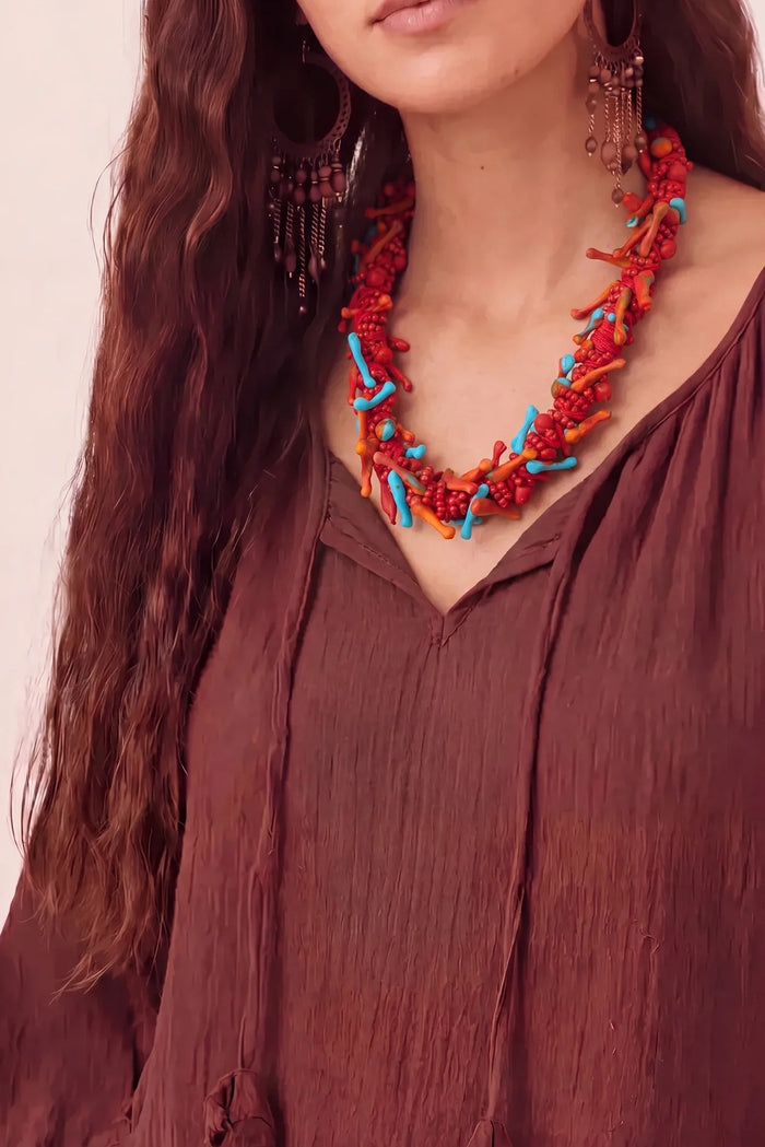 Handmade Colorful Rope Necklace Yacamim #112