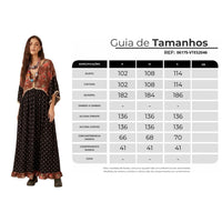 Yacamim Long Dress with Black and Brown Ruffles Patchwork E7