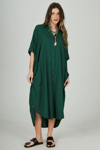 Yacamim Dark Green Midi Shirt L1