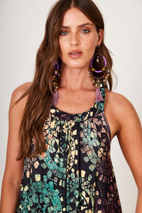 Yacamim D7 Digital Batik Print Knit Long Dress