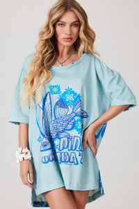 Basic Blue T-shirt Pira Omomba'e Yacamim K5 Collection