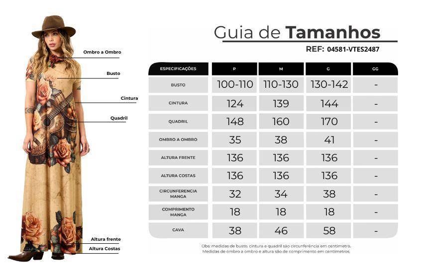 Light Brown Short Sleeve Long Dress Yacamim Guitar Print E15