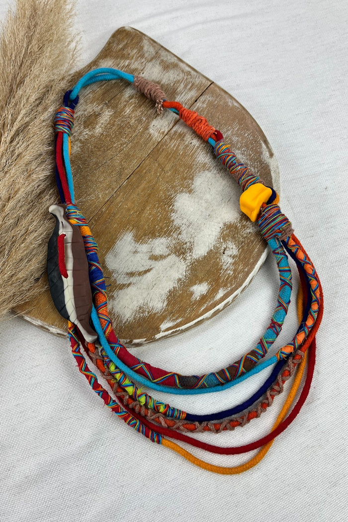 Handmade Colorful Rope Necklace Yacamim #117