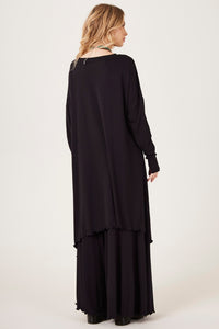 Vestido Curto Com Pontas Laterais Preto Yacamim E14 Liso