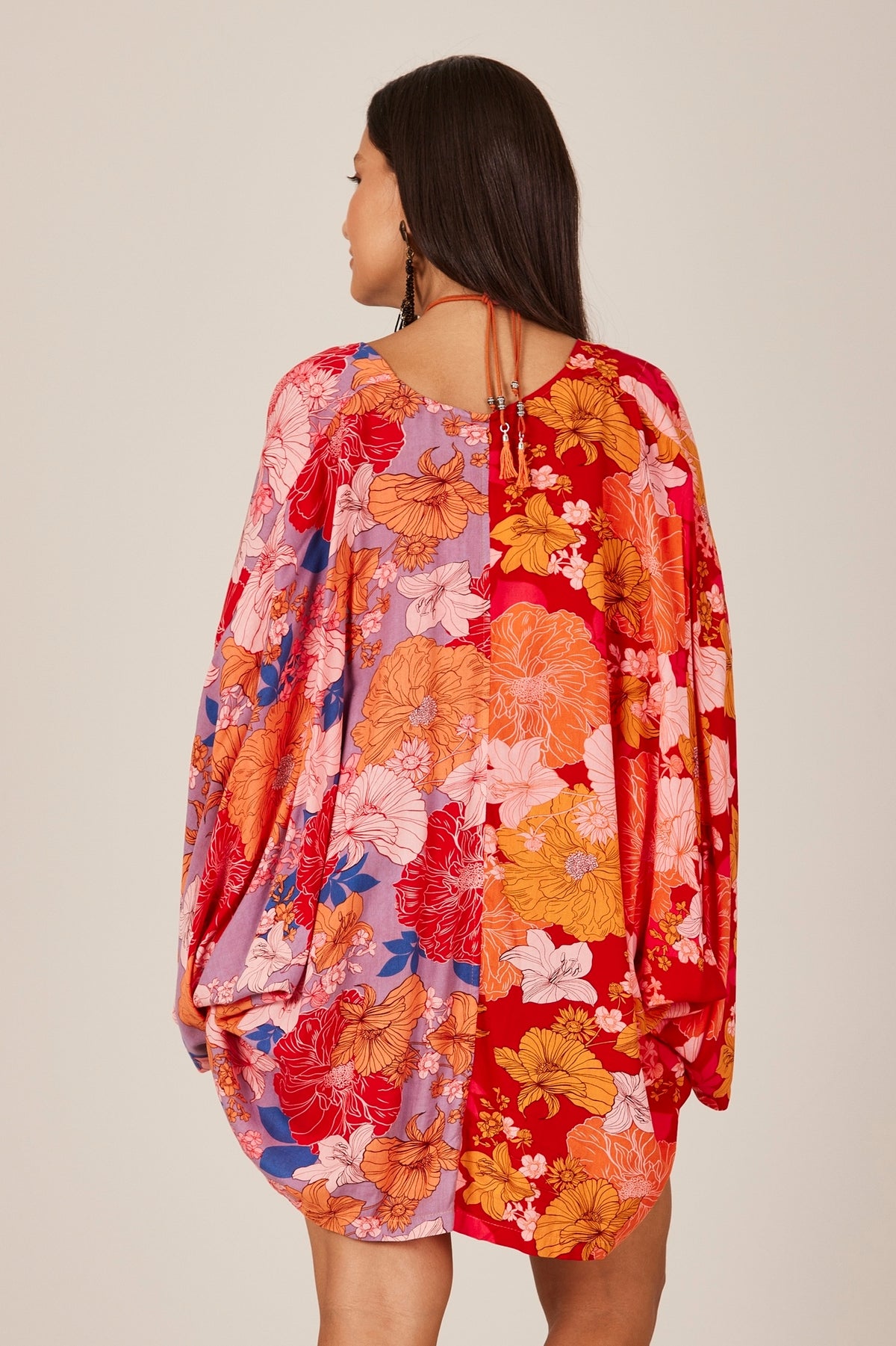 Yacamim J2 Pink Patchwork Short Kimono