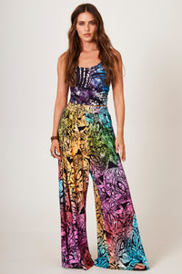 Yacamim G8 Digital Batik Print Knit Palazzo Pants