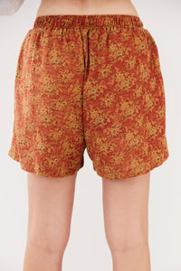 Yacamim A2 Printed Orange 100% Cotton Paraty Shorts