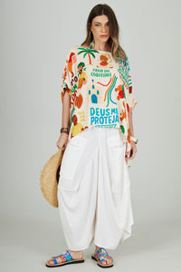 Loose Beige Cover-up Bahia Yacamim Collection R6