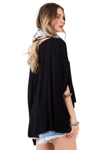 Yacamim B29 Black Off-the-Shoulder Tunic