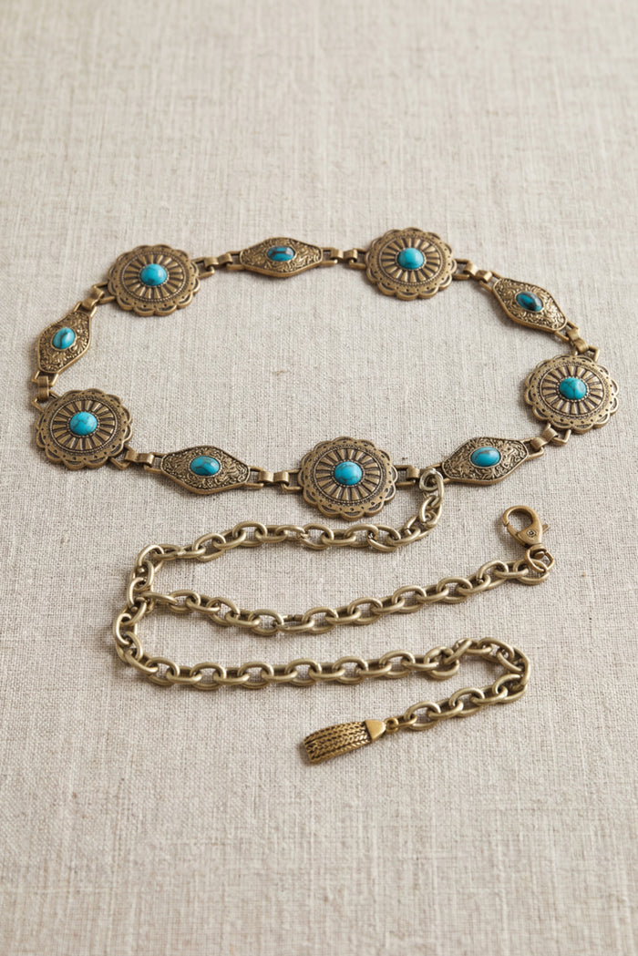 Cinto De Metal Com Pedras Yacamim #954
