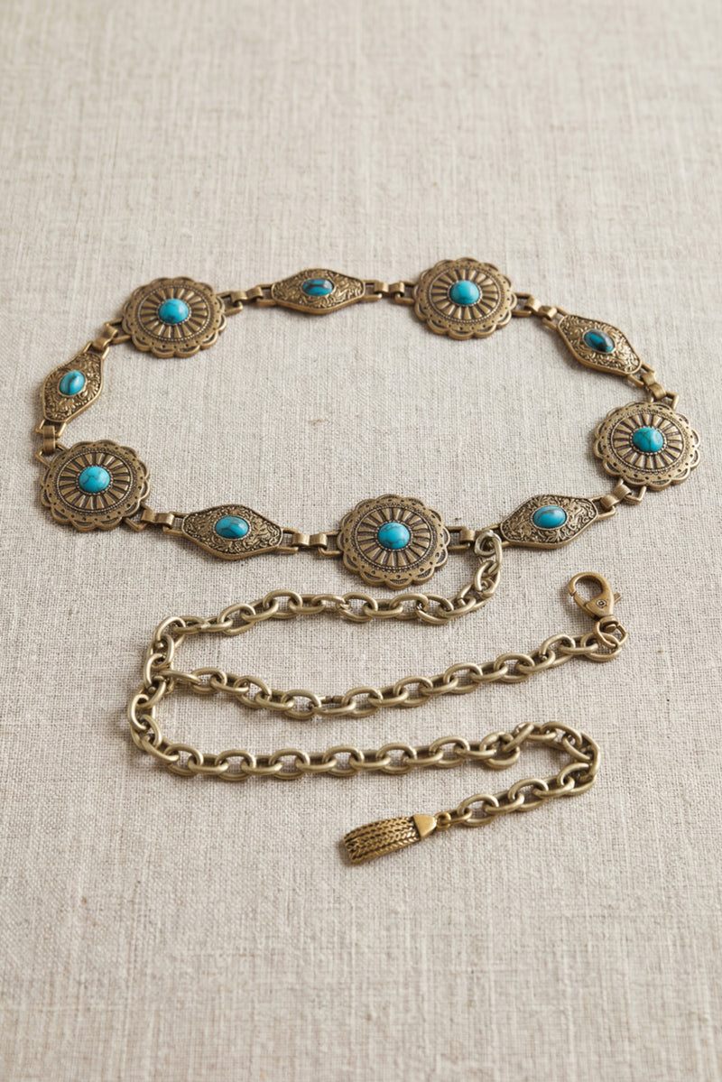 Cinto De Metal Com Pedras Yacamim #954