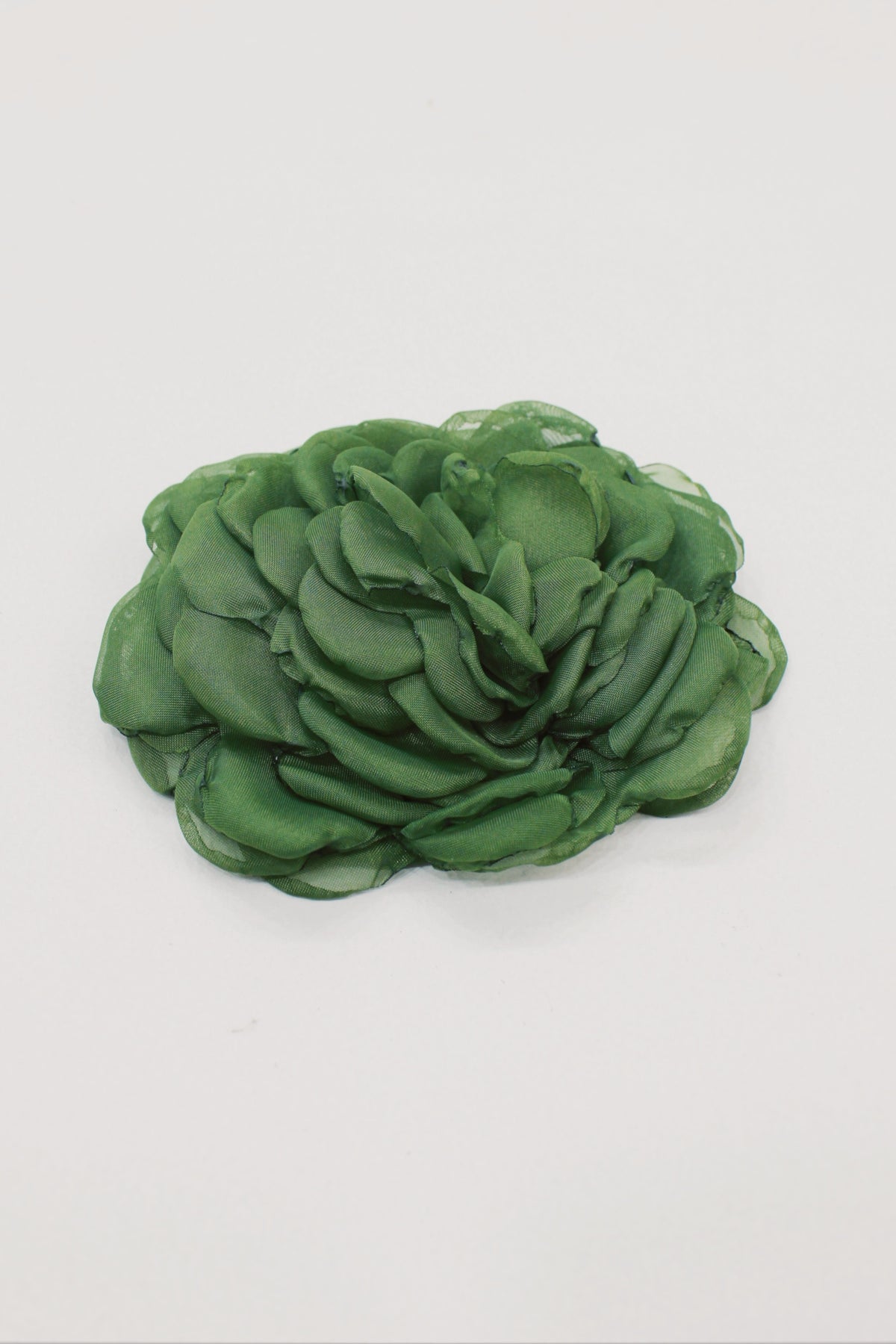 Yacamim Green Tulle Flower Hair Clip #607