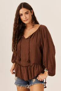 Bata Ampla Gaze Marrakesh Marrom Yacamim B1