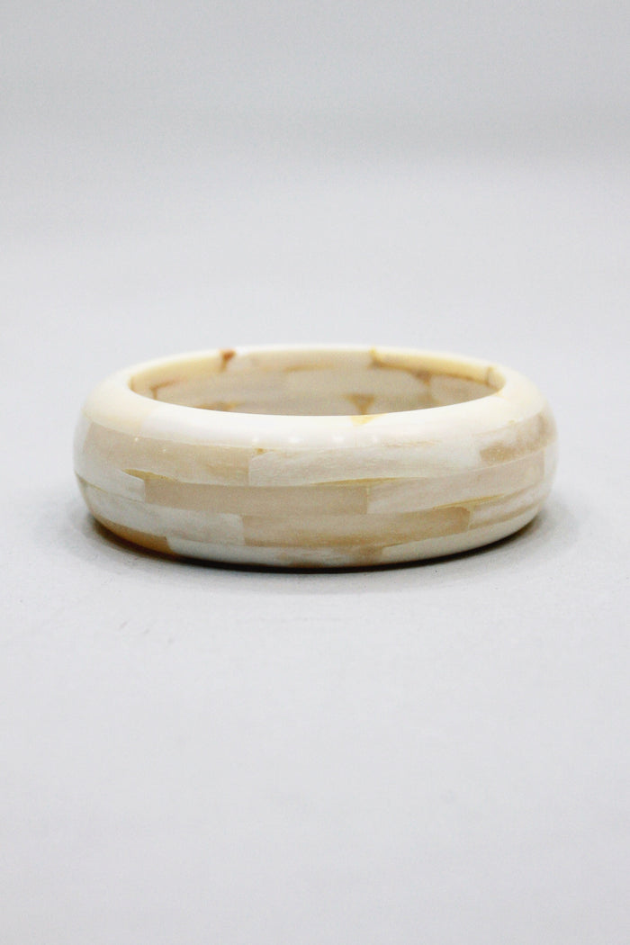 Pulseira Bracelete Redondo Bege Yacamim #452