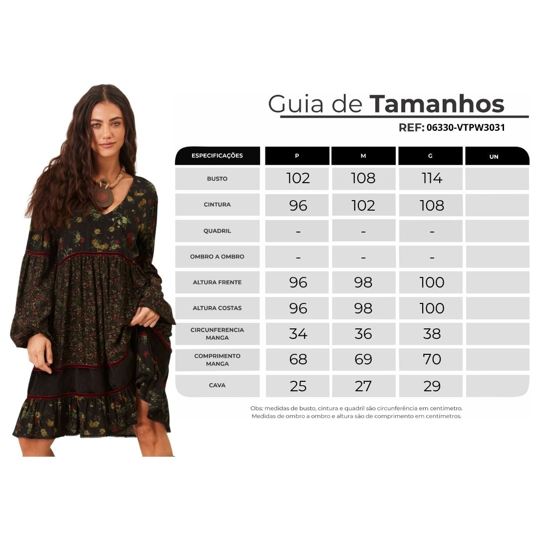 Vestido Curto Manga Longa Bufante Verde Escuro Patchwork Yacamim D31