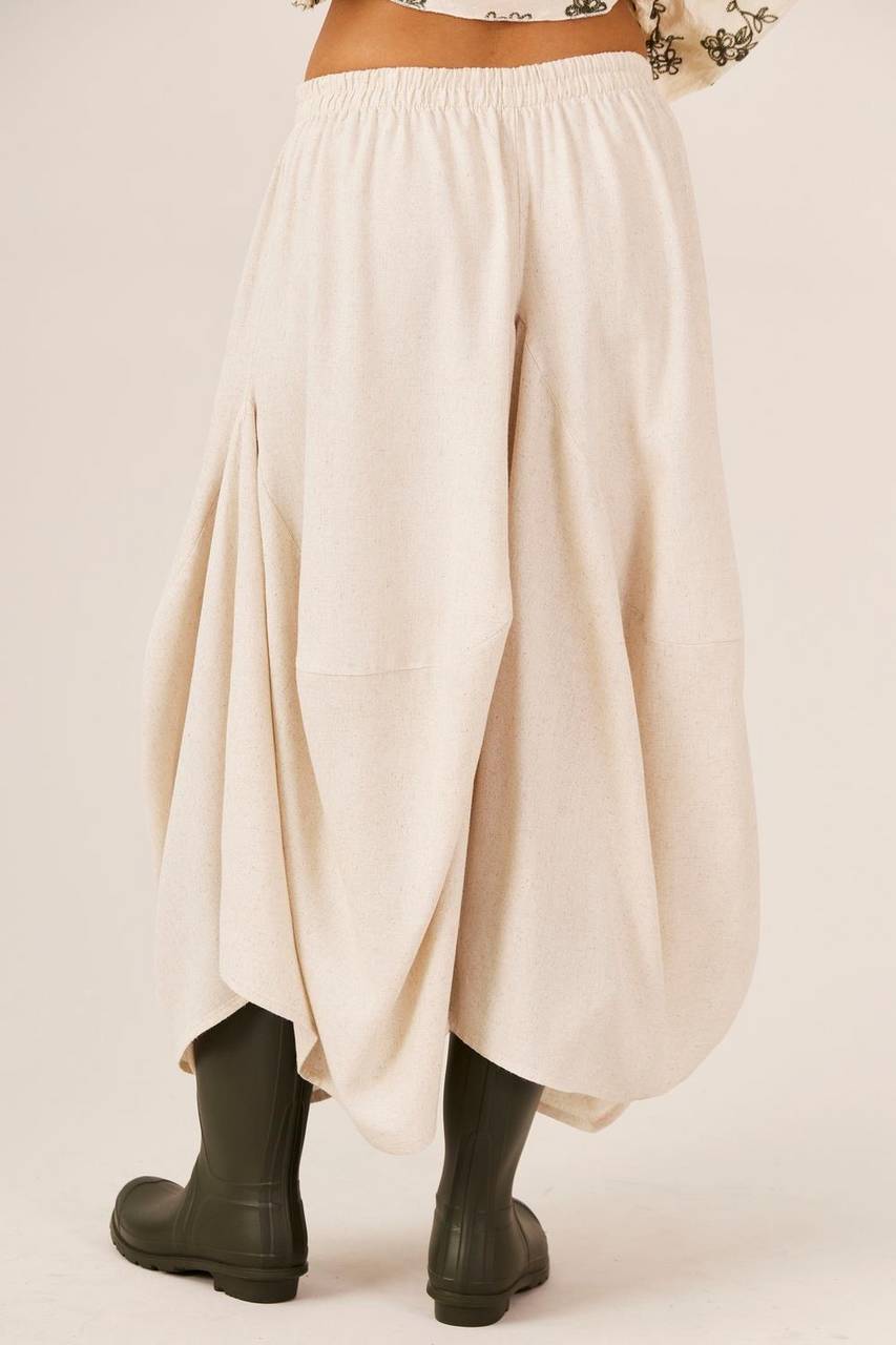 Yacamim H9 Beige Sarouel Culottes