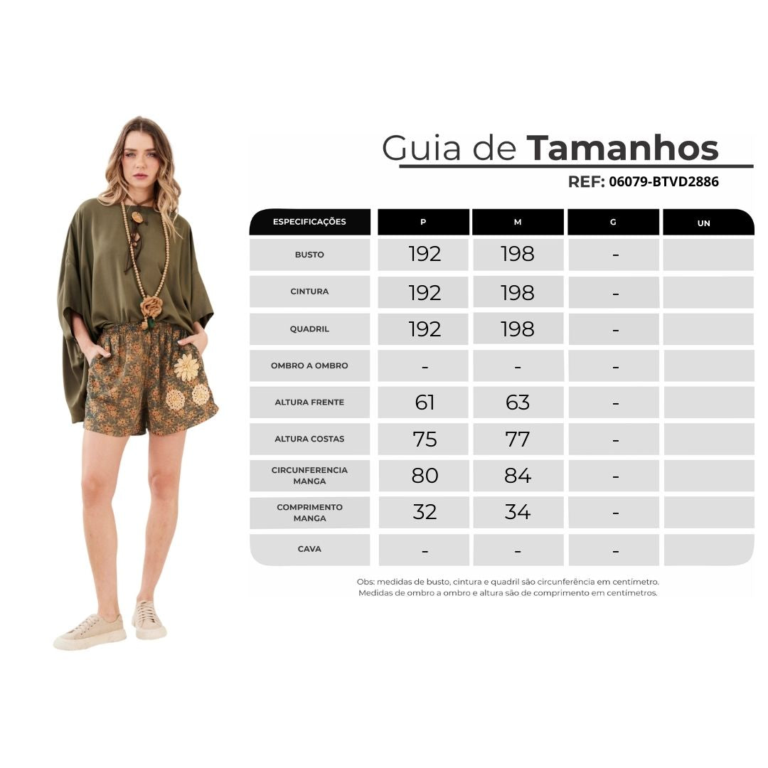 Yacamim B31 Loose Moss Green Tunic
