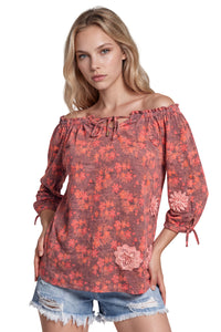 Bata Ciganinha 100% Algodão Paraty Rosa Estampado Yacamim B28
