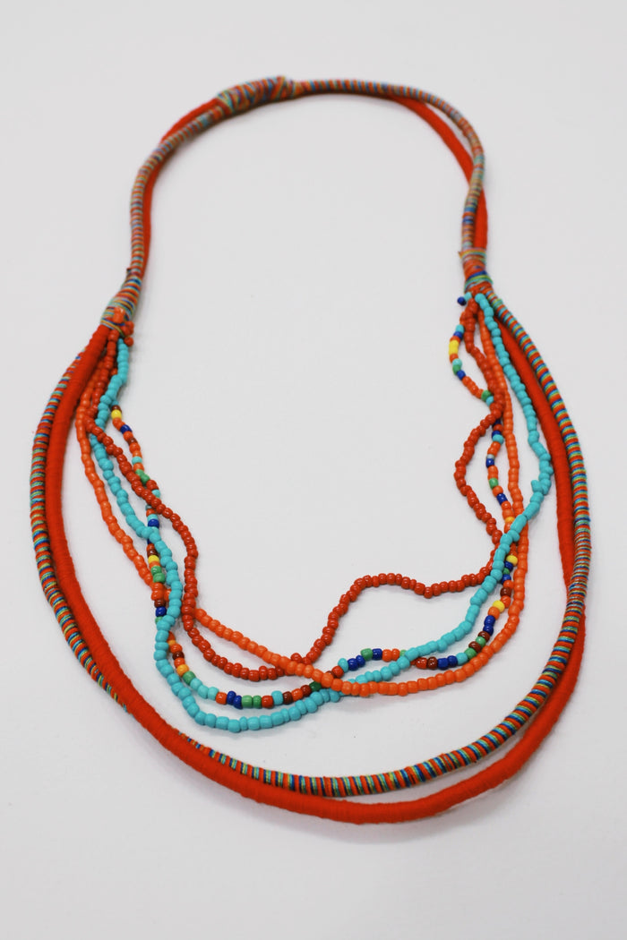 Colar Artesanal De Cordas Coloridas Yacamim #745