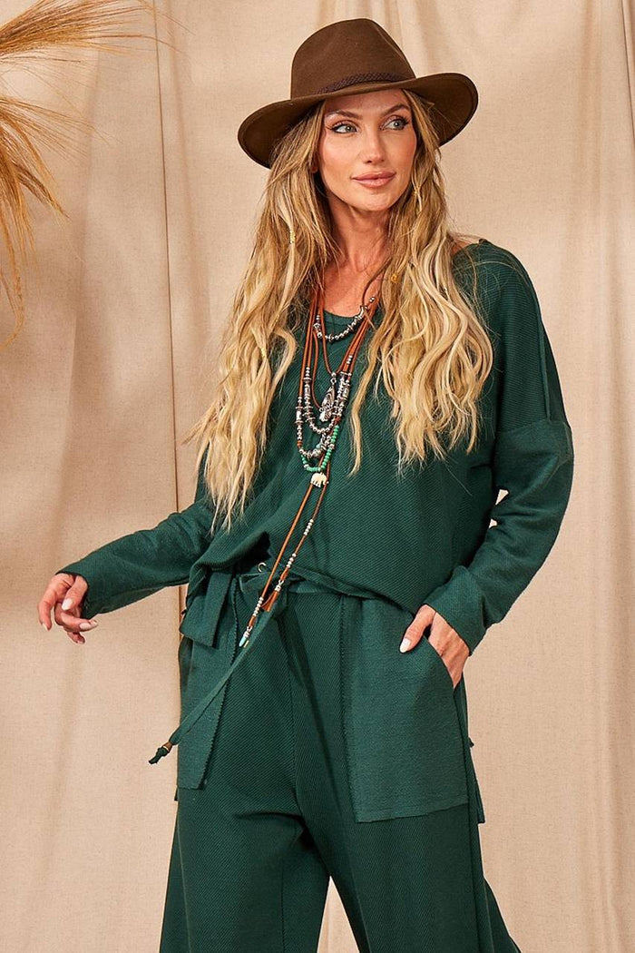 Dark Green Yacamim Extended Fleece Jacket